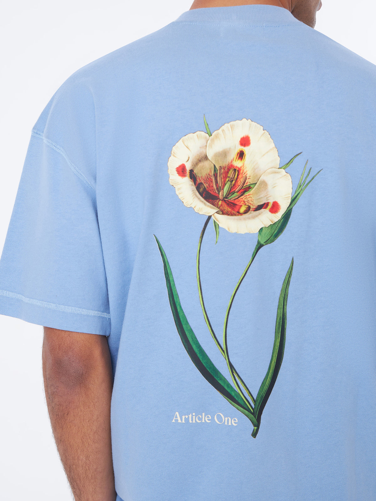 Article One Mariposa Logo Tee | Pale Blue