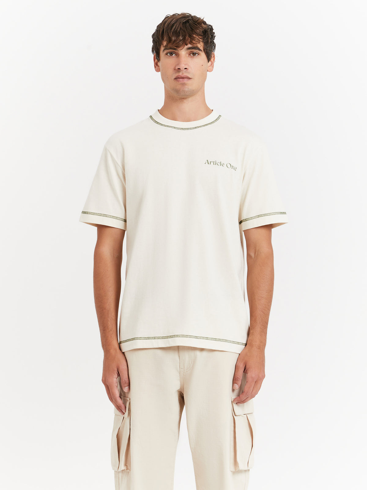 Article One Legacy Logo T-Shirt in Natural | Natural