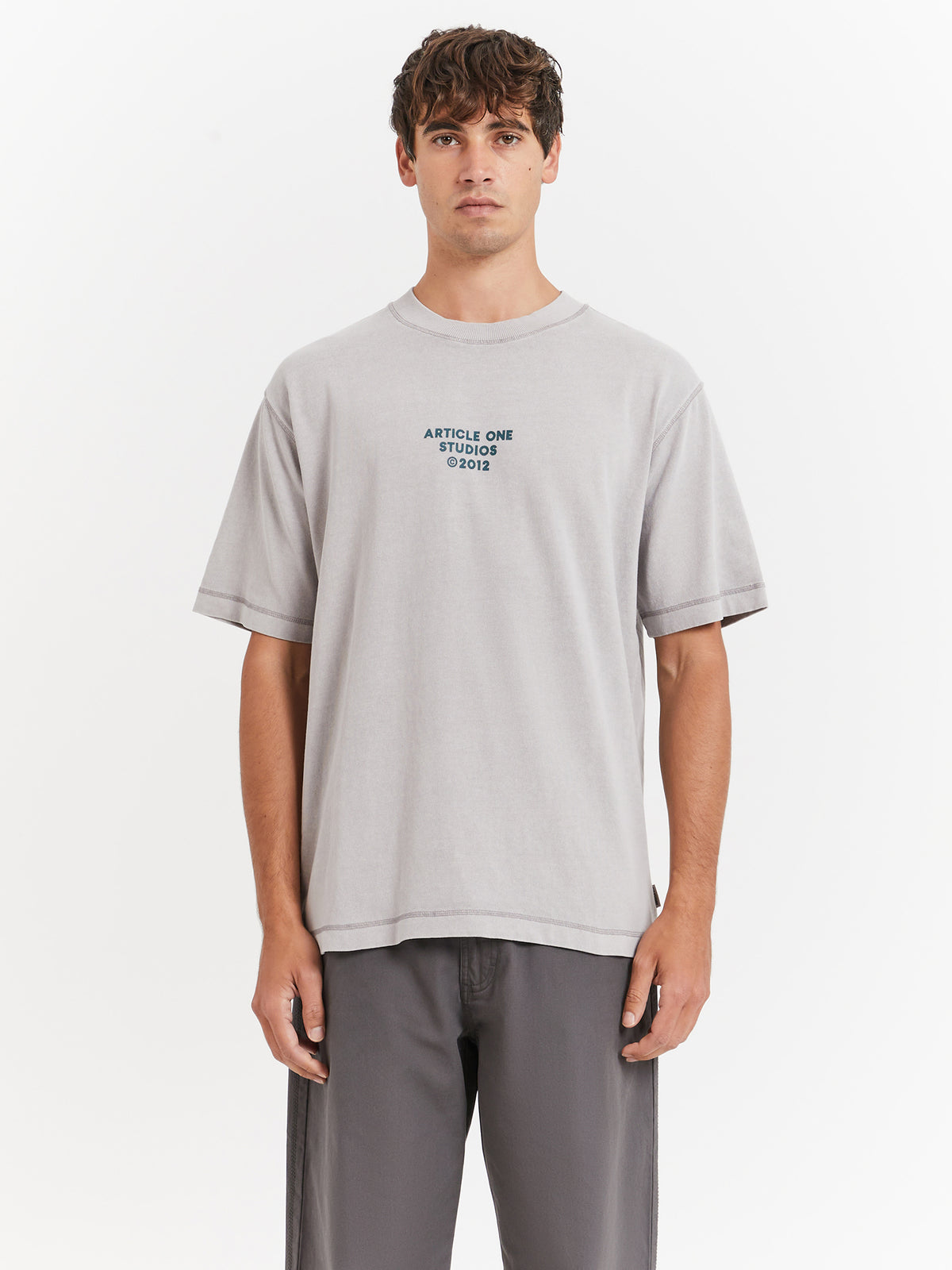 Article One Studio Logo T-Shirt in Grey | Grey