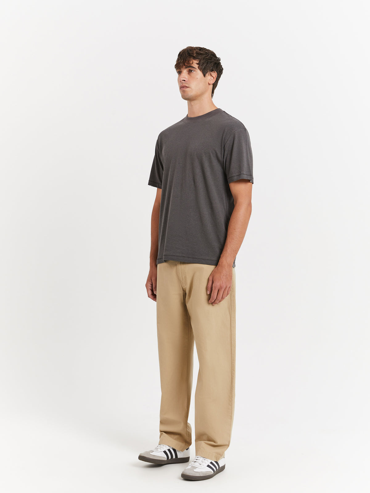 Article One Ainsley Linen T-Shirt in Coal | Coal