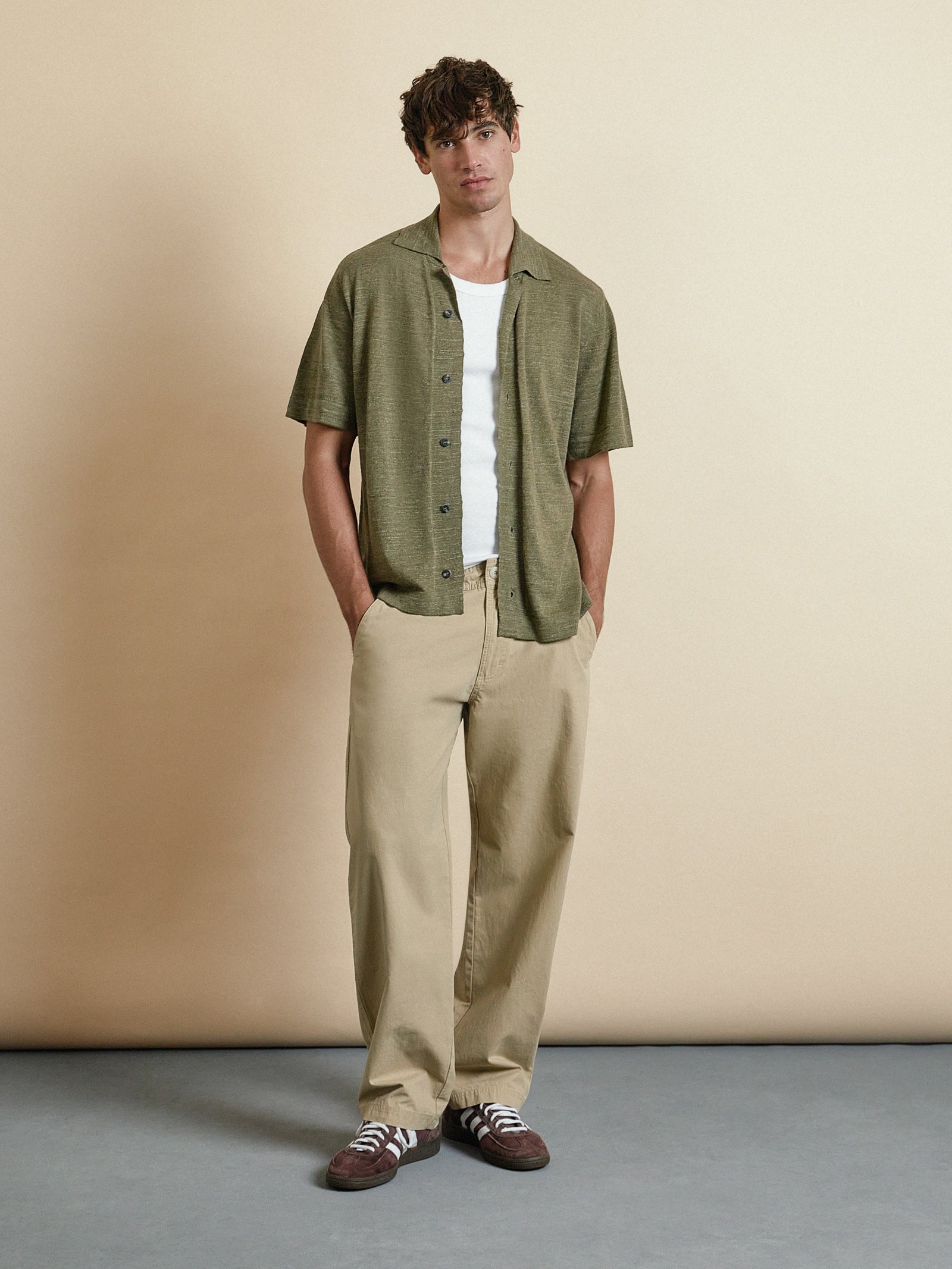Zanito Knit Shirt in Taupe - Glue Store