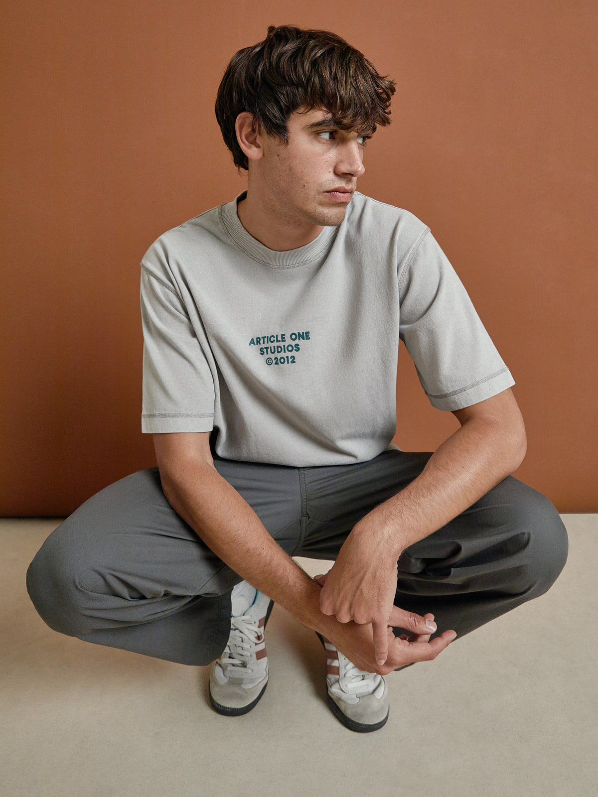 Article One Studio Logo T-Shirt in Grey | Grey