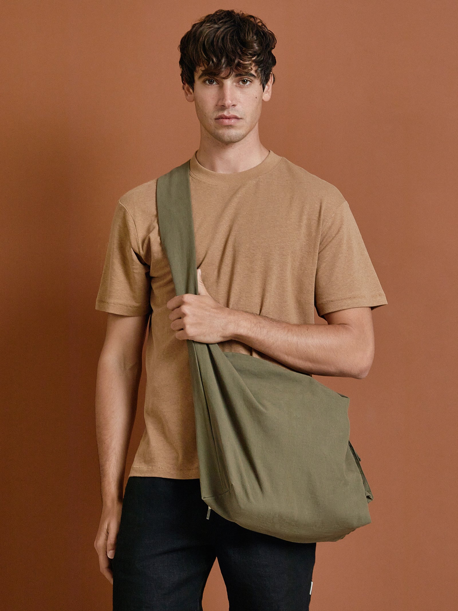 Stock Drawstring Bag in Brown - Glue Store