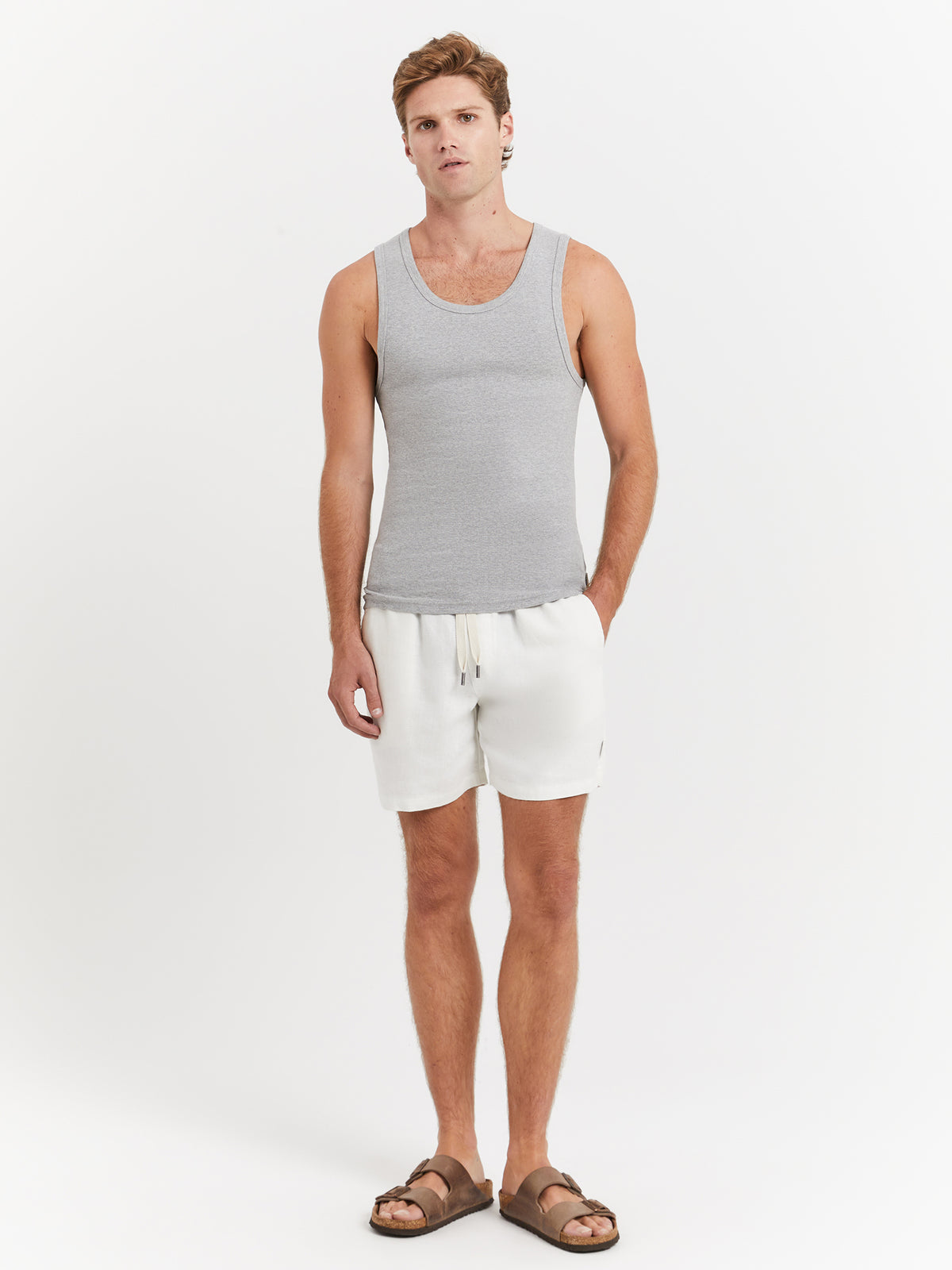 Article One Classic Singlet in Grey Marle | Grey Marle