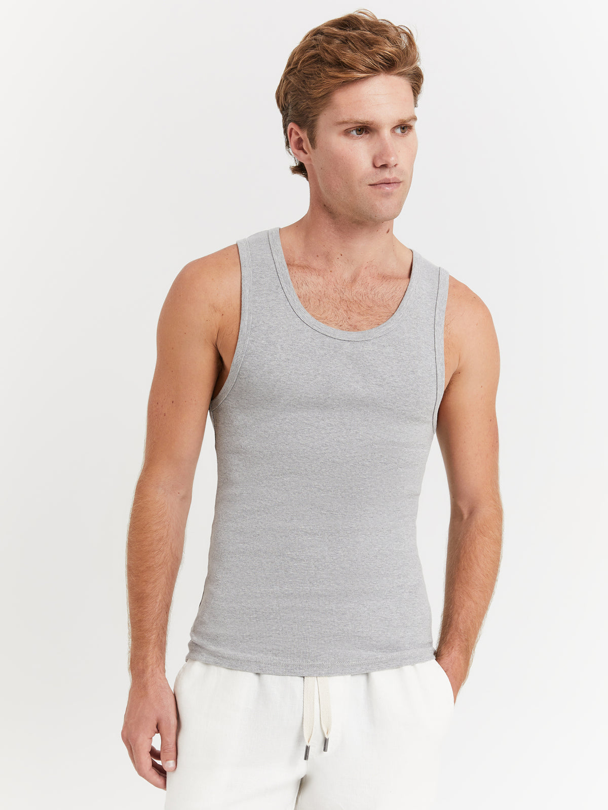 Article One Classic Singlet in Grey Marle | Grey Marle