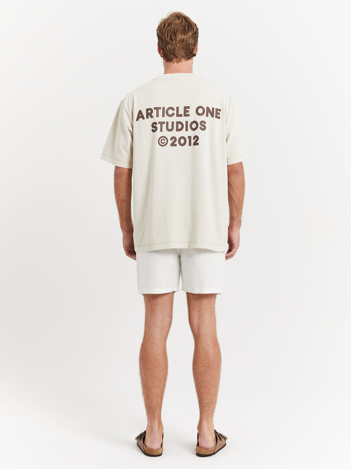 Article One Studio Logo T-Shirt in Pearl | Pearl