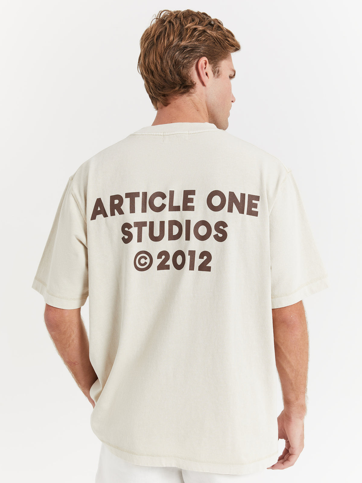 Article One Studio Logo T-Shirt in Pearl | Pearl