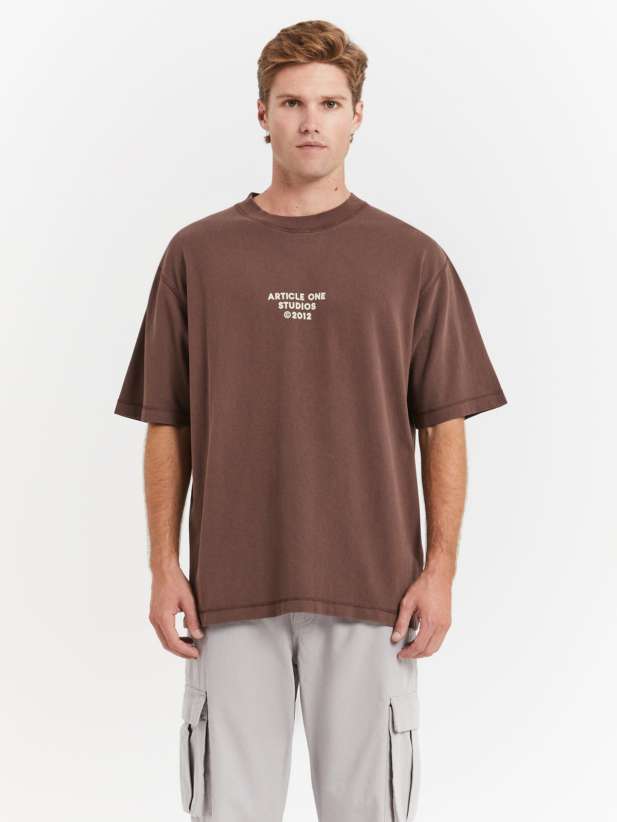 Article One Studio Logo T-Shirt in Hickory | Hickory