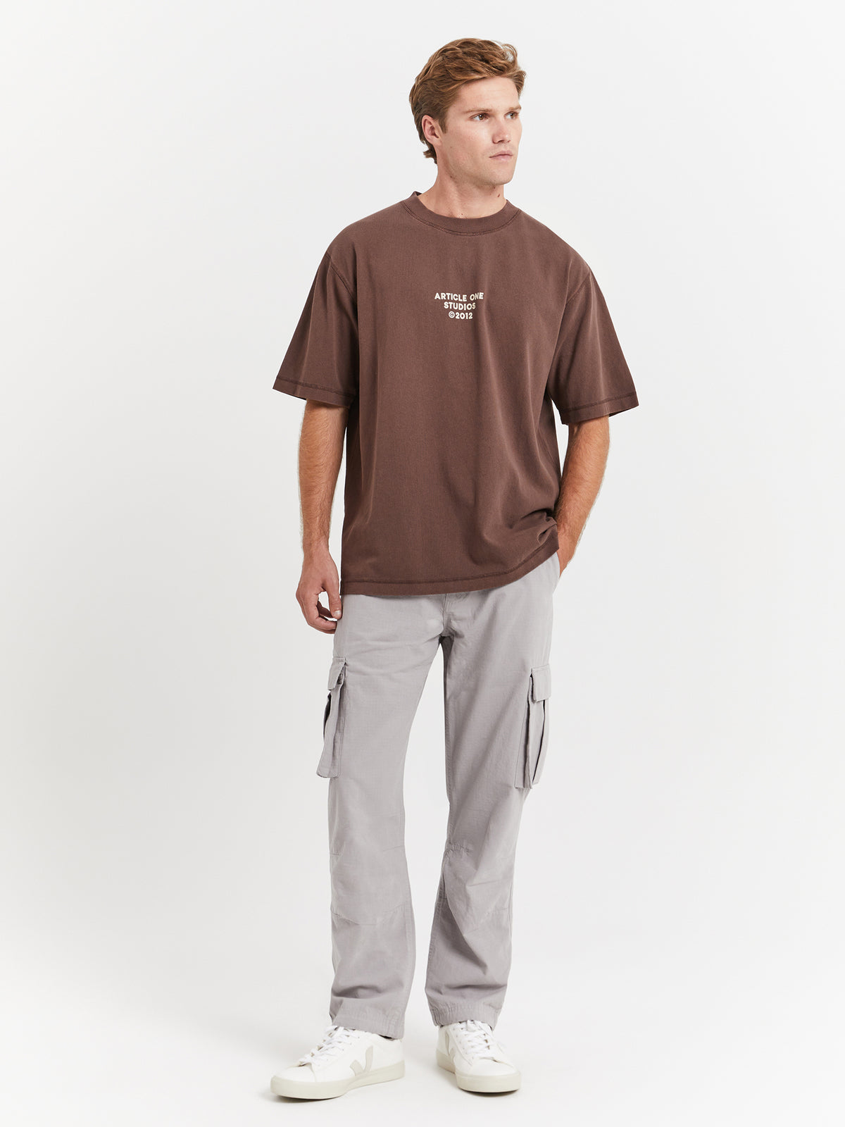 Article One Studio Logo T-Shirt in Hickory | Hickory