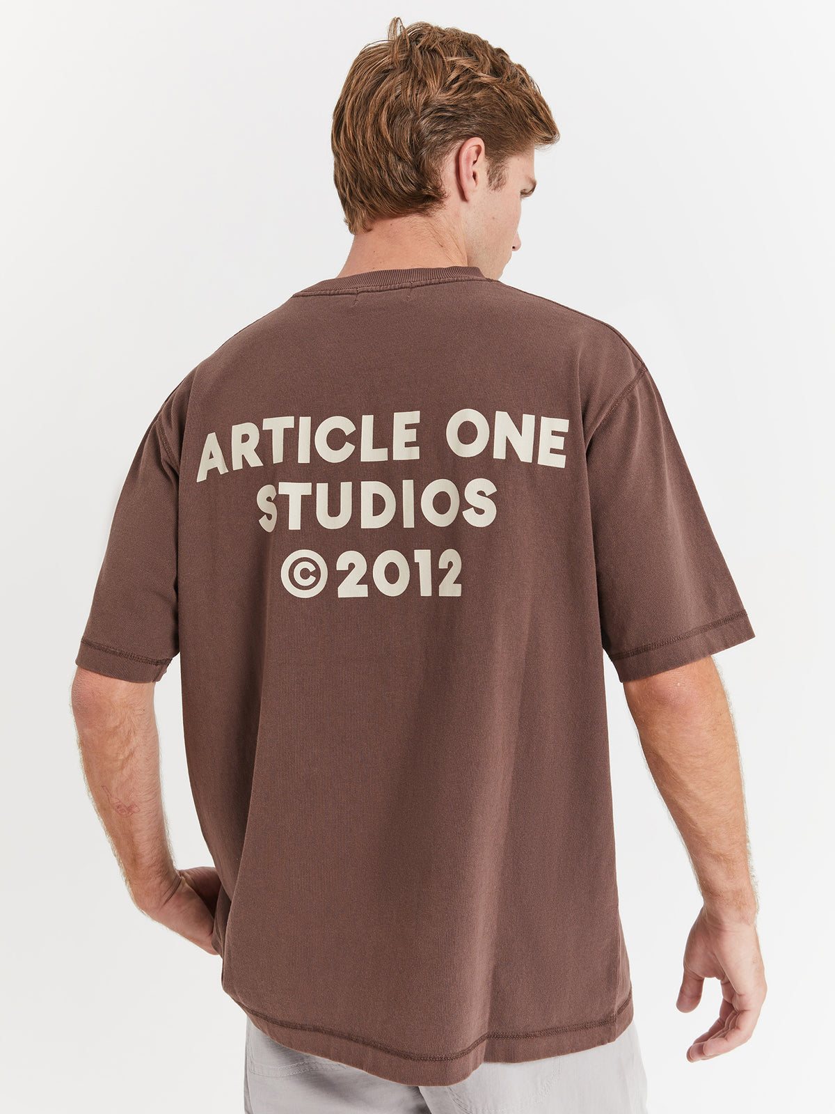 Article One Studio Logo T-Shirt in Hickory | Hickory