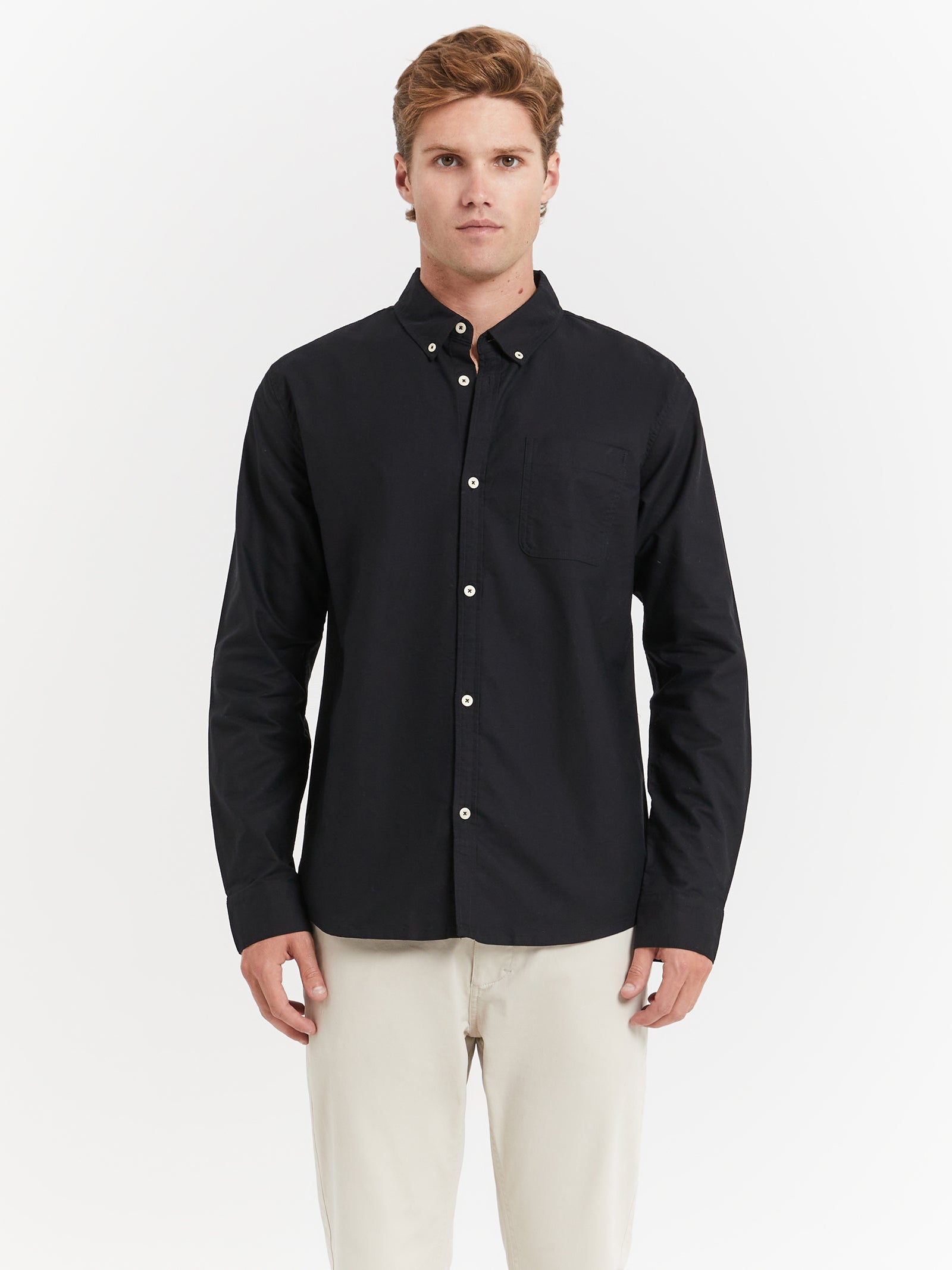 Article one Carson Shirt in Black Black | Glue Store