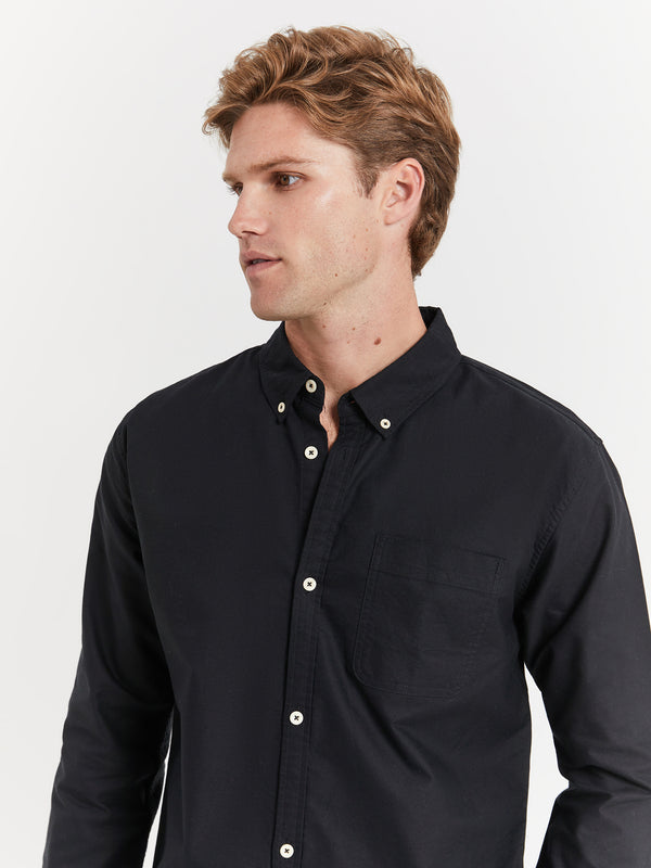 Article one Carson Shirt in Black Black | Glue Store