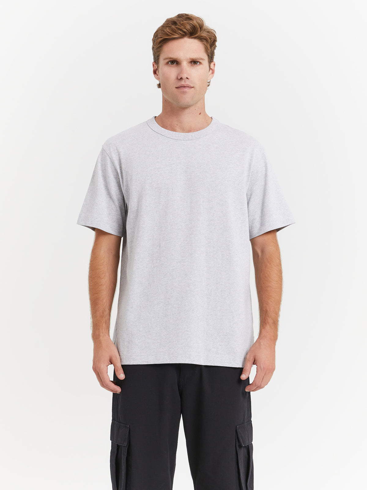 Article One Heavyweight Crew T-Shirt in Grey Marle | Grey Marle