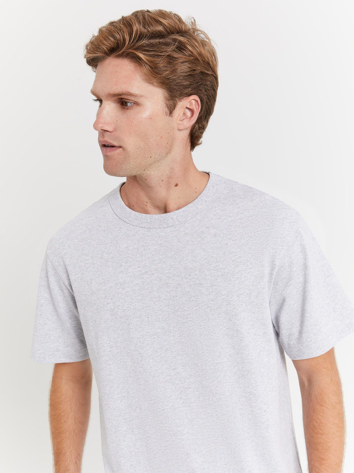 Article One Heavyweight Crew T-Shirt in Grey Marle | Grey Marle