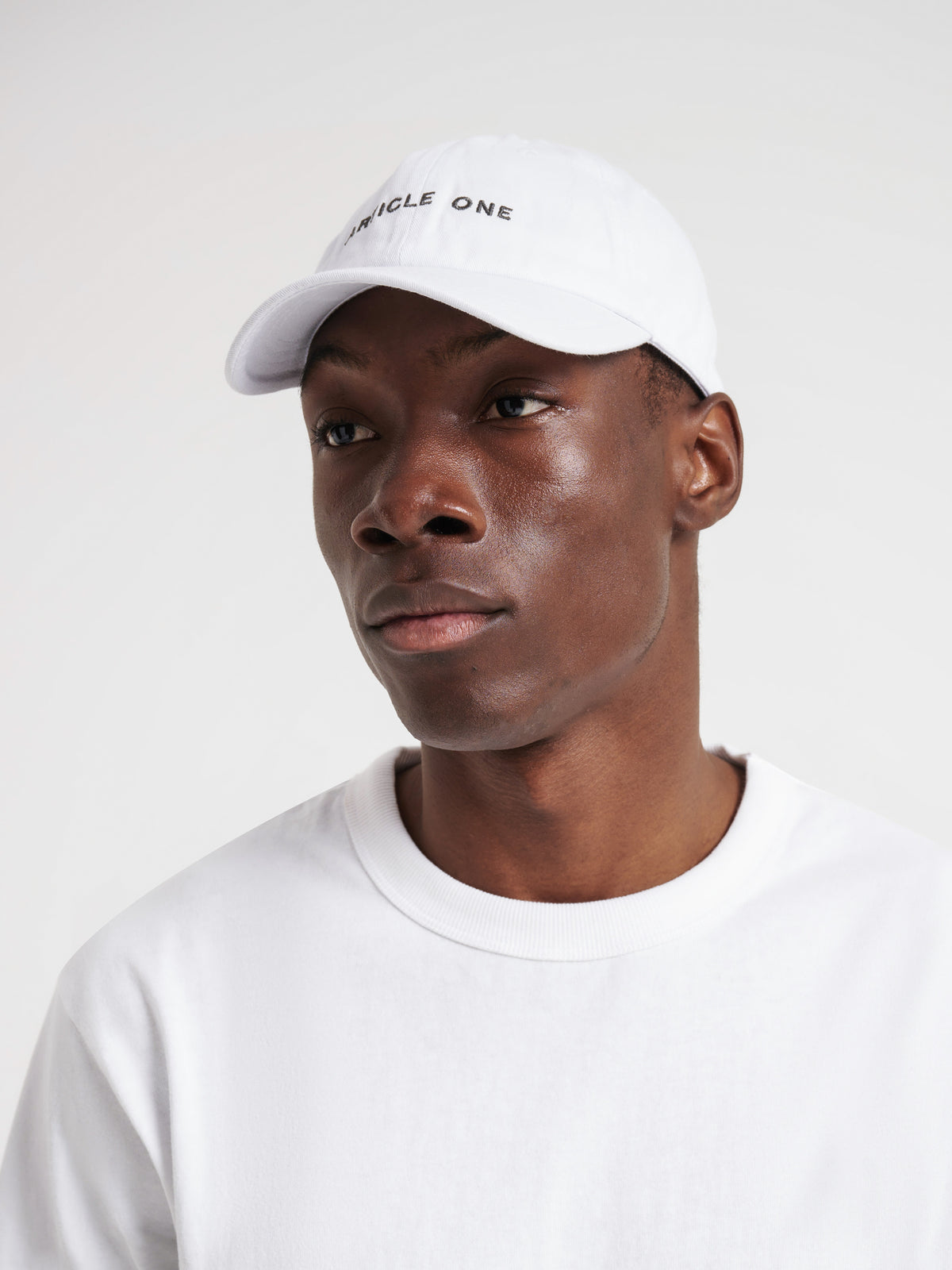 Article One Classic Logo Cap in White | White