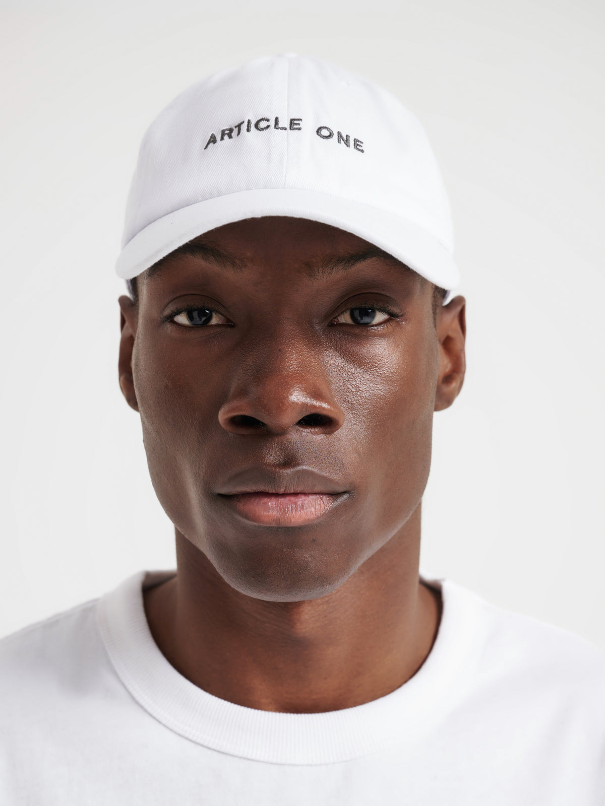 Article One Classic Logo Cap in White | White