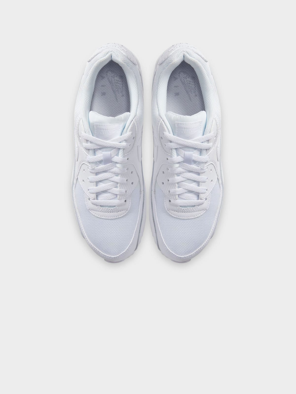 Nike Mens Nike Air Max 90 Sneaker | White/White-White-Wolf Grey