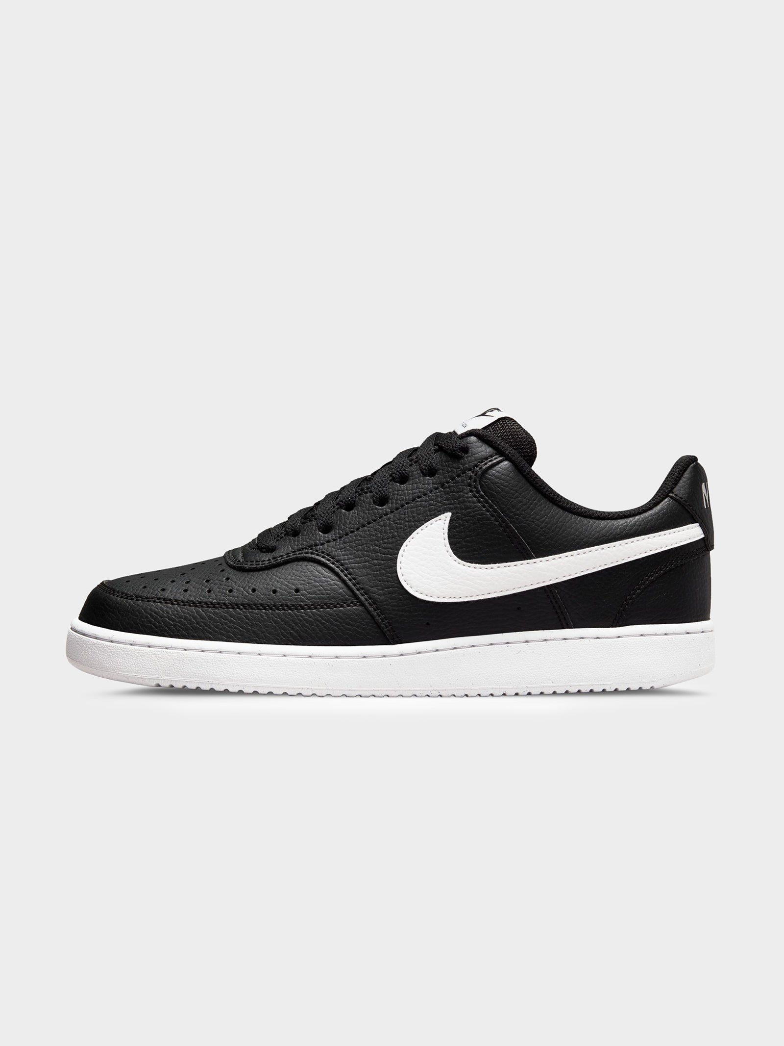 Nike Mens Court Vision Low Sneakers in Black & White | Glue Store