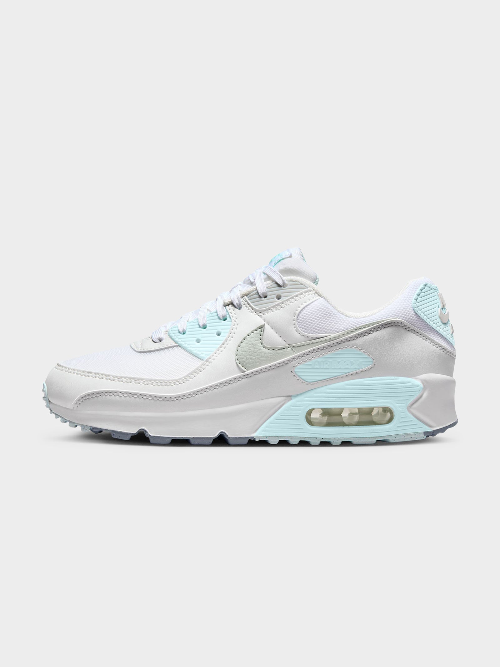 Womens Air Max 90 In White & Glacier Blue