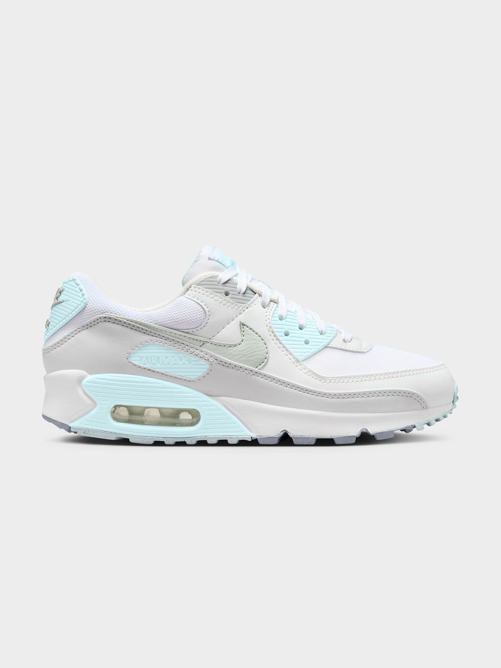 Womens Air Max 90 In White & Glacier Blue