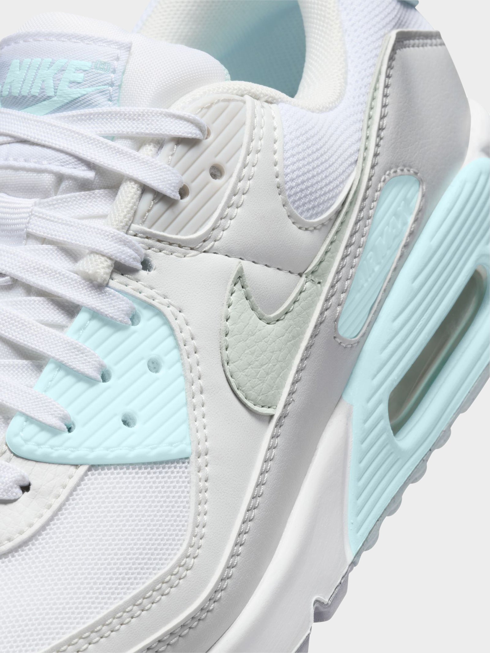 Womens Air Max 90 In White & Glacier Blue