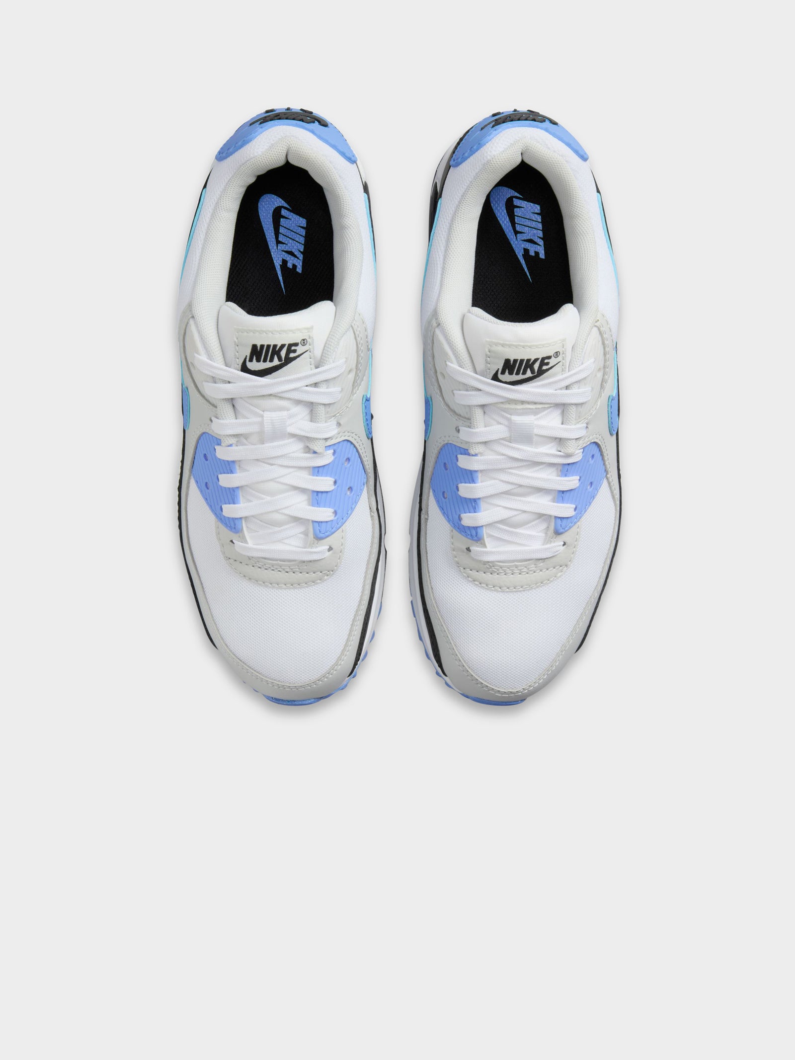 Womens Nike Air Max 90 In White/Blue & Black