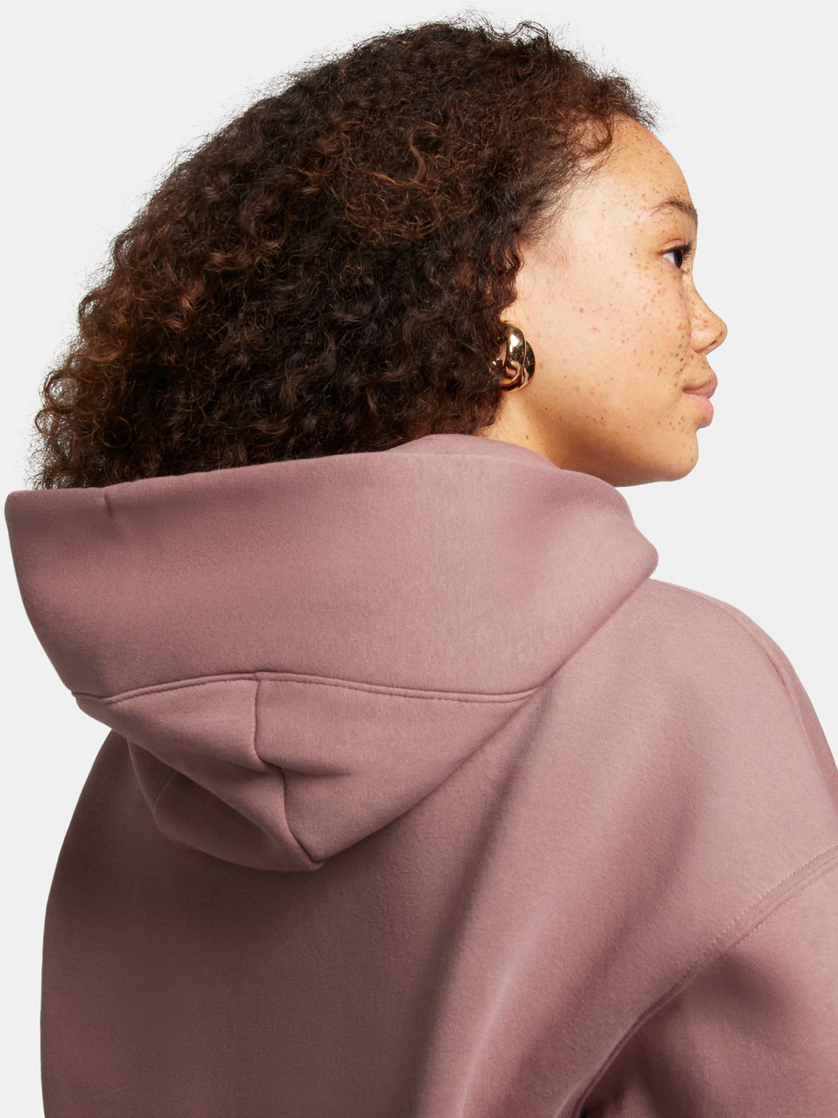 Nike Phoenix Fleece OS Hoodie | Smokey Mauve/Black