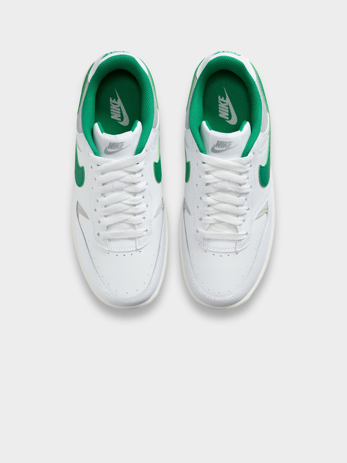 Nike Womens Gamma Force Sneakers in White & Malachite-Lt Smoke Grey | White/Malachite-Lt Smoke Grey