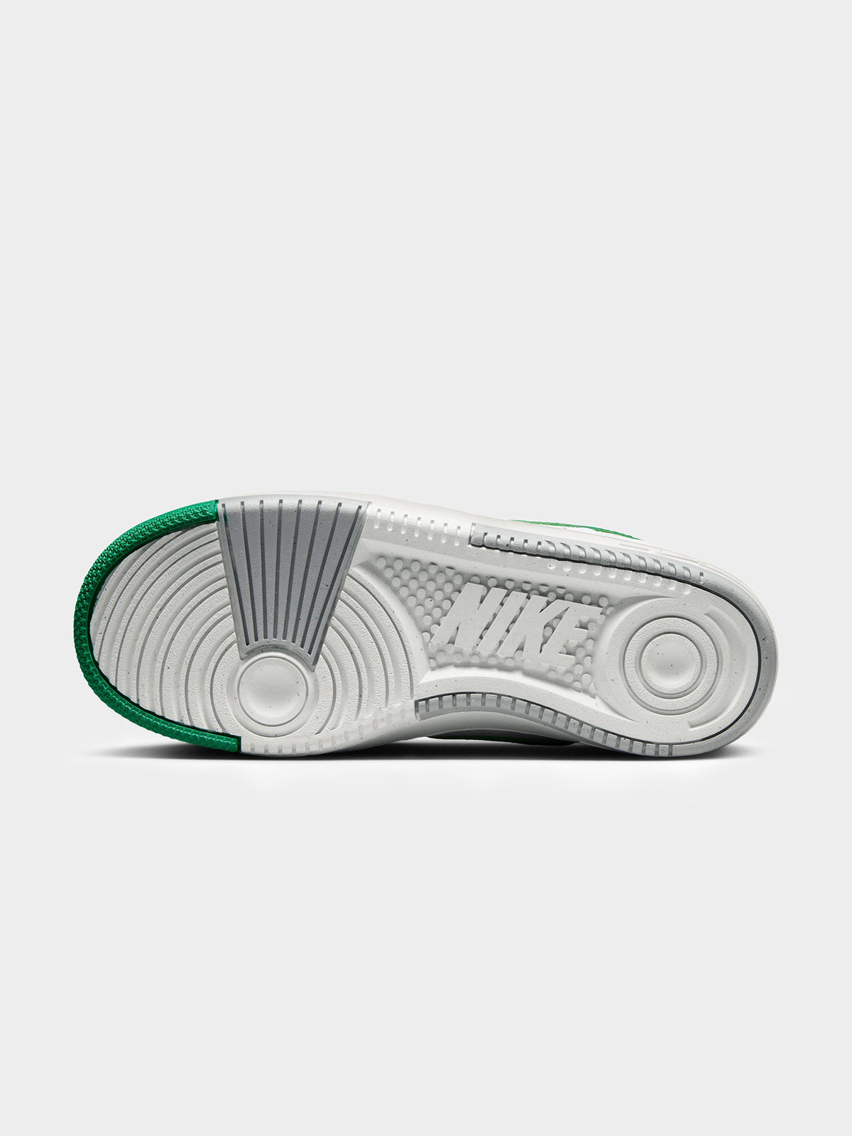 Nike Womens Gamma Force Sneakers in White & Malachite-Lt Smoke Grey | White/Malachite-Lt Smoke Grey