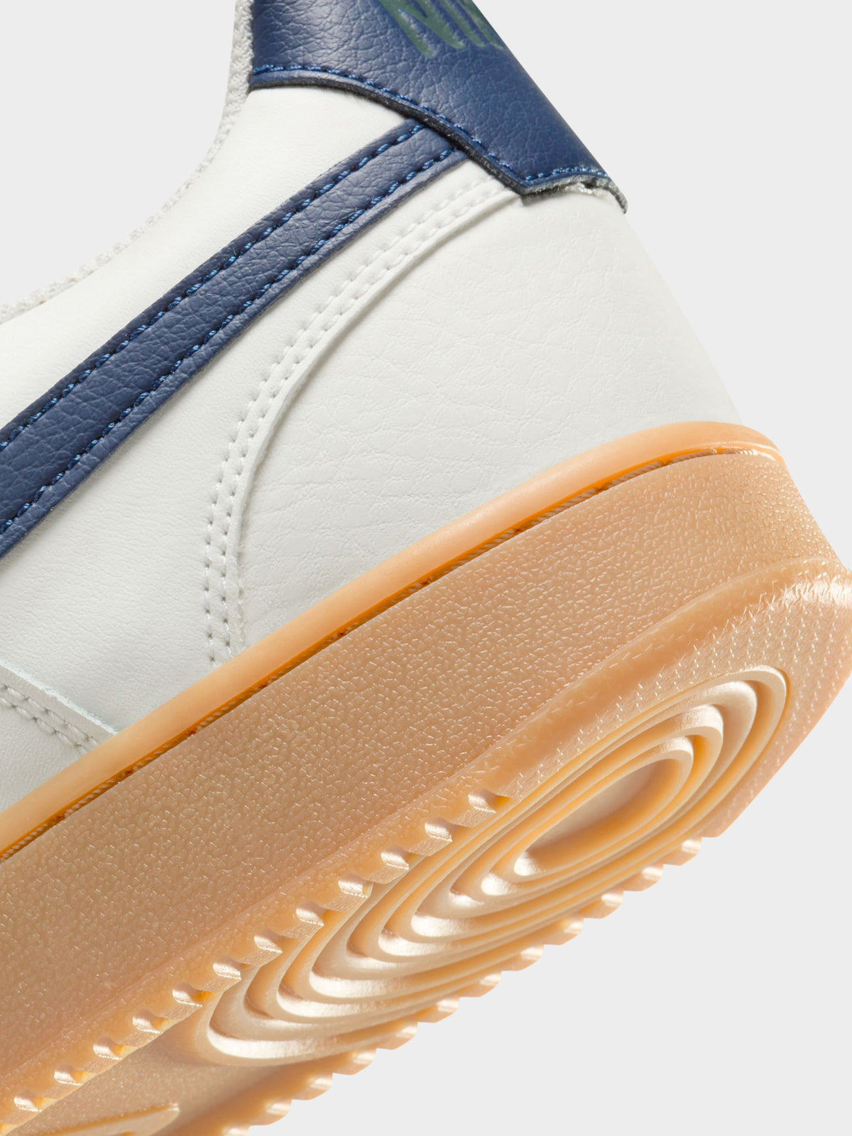 Nike Mens Court Vision Low Sneakers | Midnight Navy-Gum Light Brown