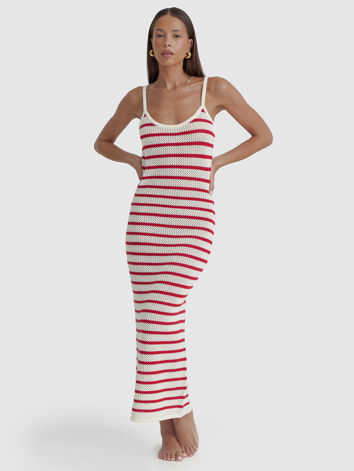 4th & Reckless Brittany Dress | Cherry Stripe