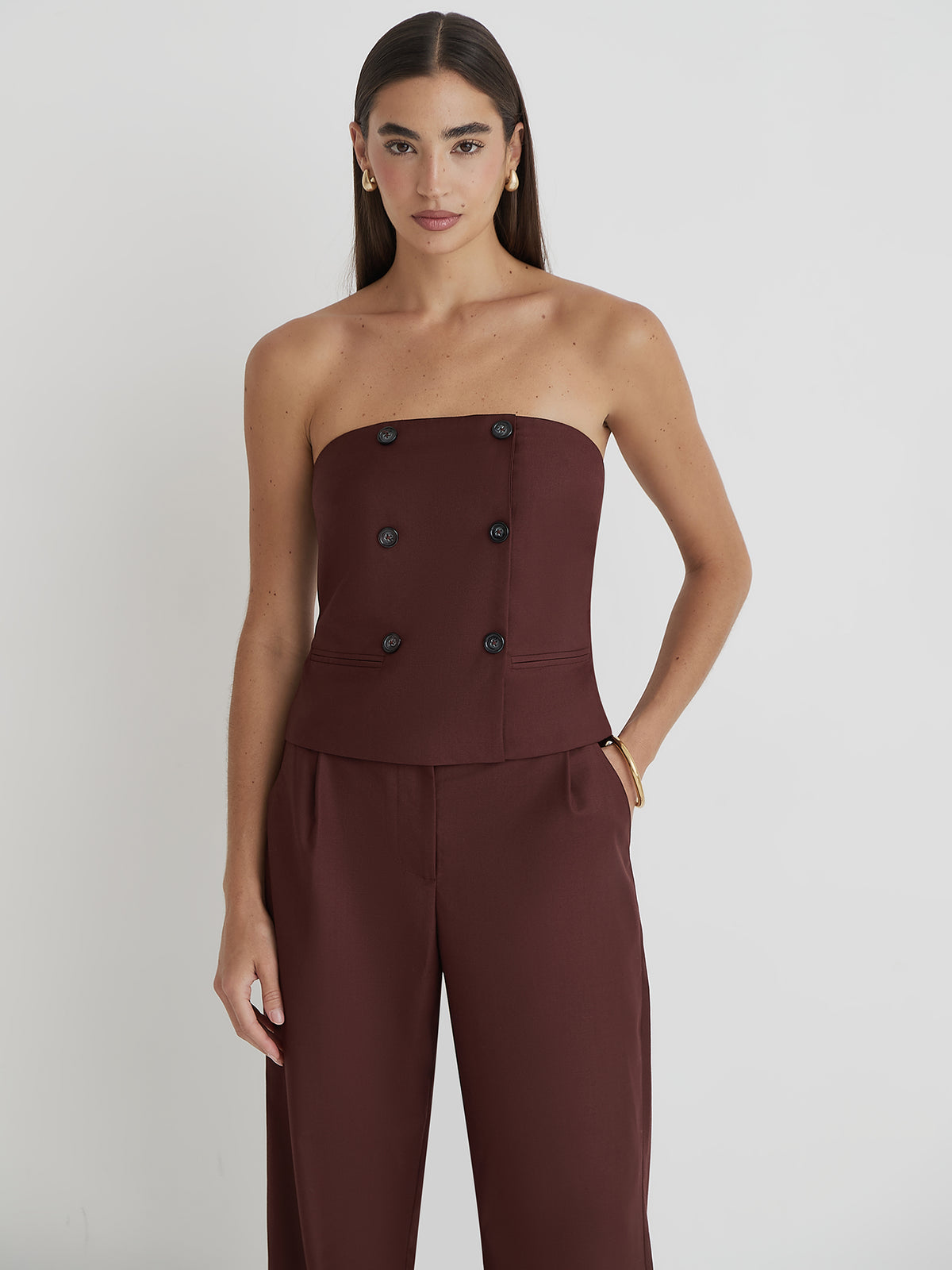 4th & Reckless Crea Corset In Brown | Brown