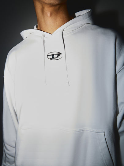 S-Macs Hood Sweat Shirt In White