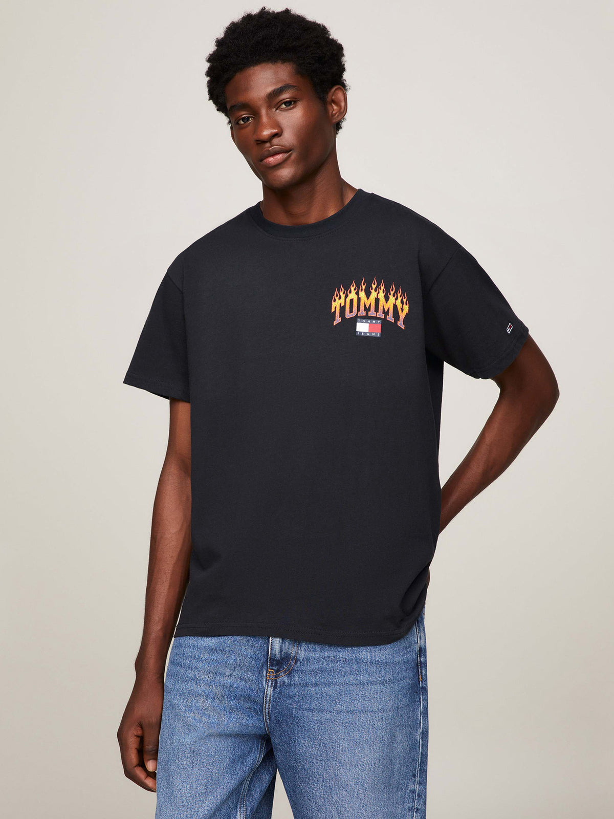 Tommy Hilfiger Relaxed Vintage Flame T-Shirt | Black