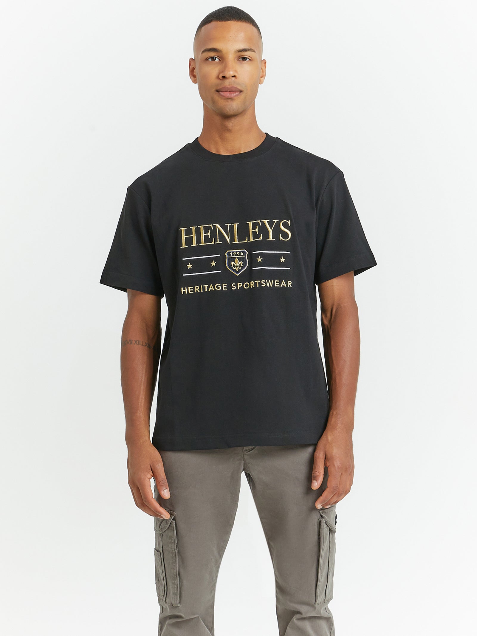 Henleys Academic T-Shirt Black | Glue Store