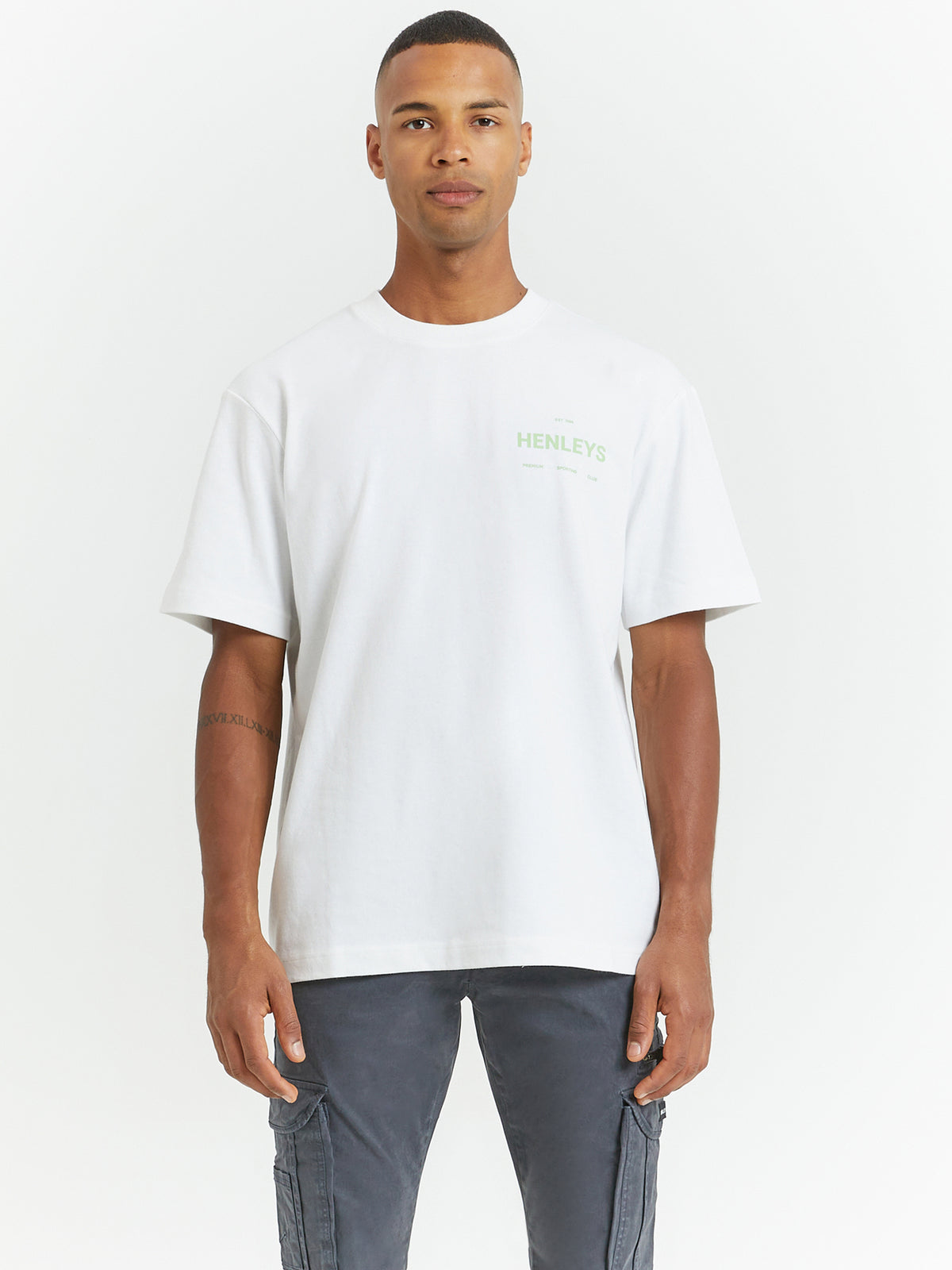 Henleys Initial T-Shirt | White