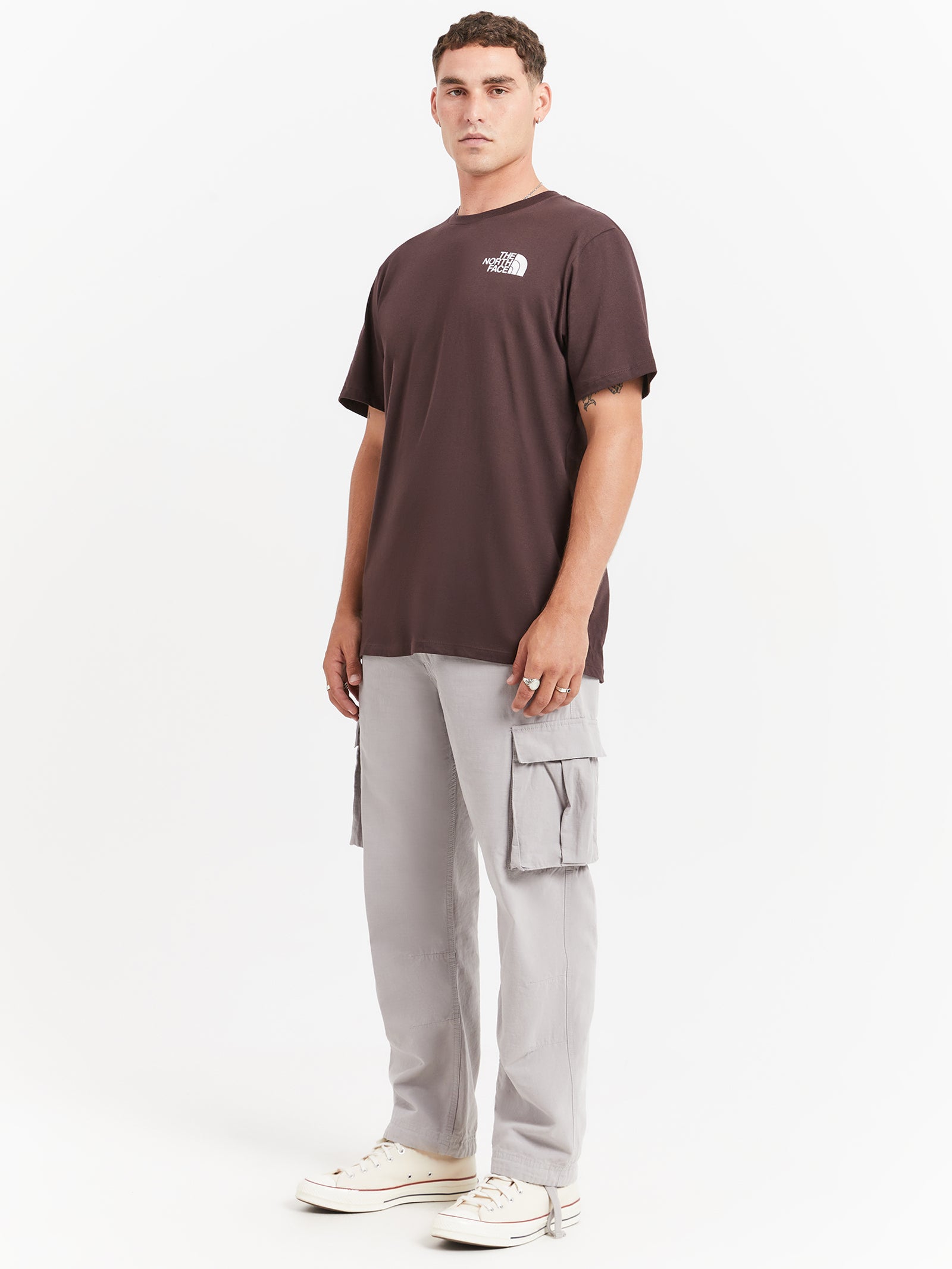 Box Logo NSE T-Shirt in Coal Brown Monogram