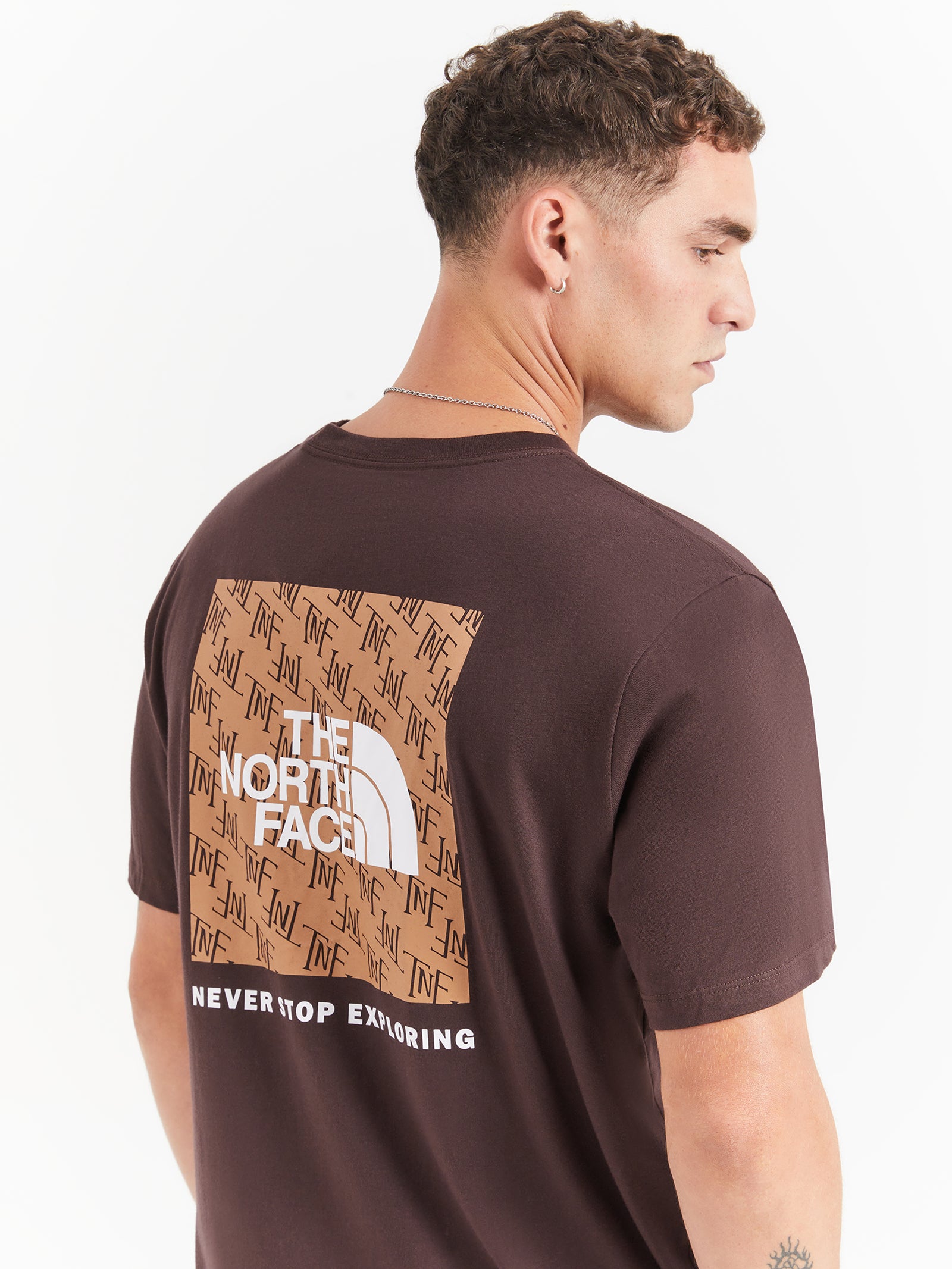 Box Logo NSE T-Shirt in Coal Brown Monogram