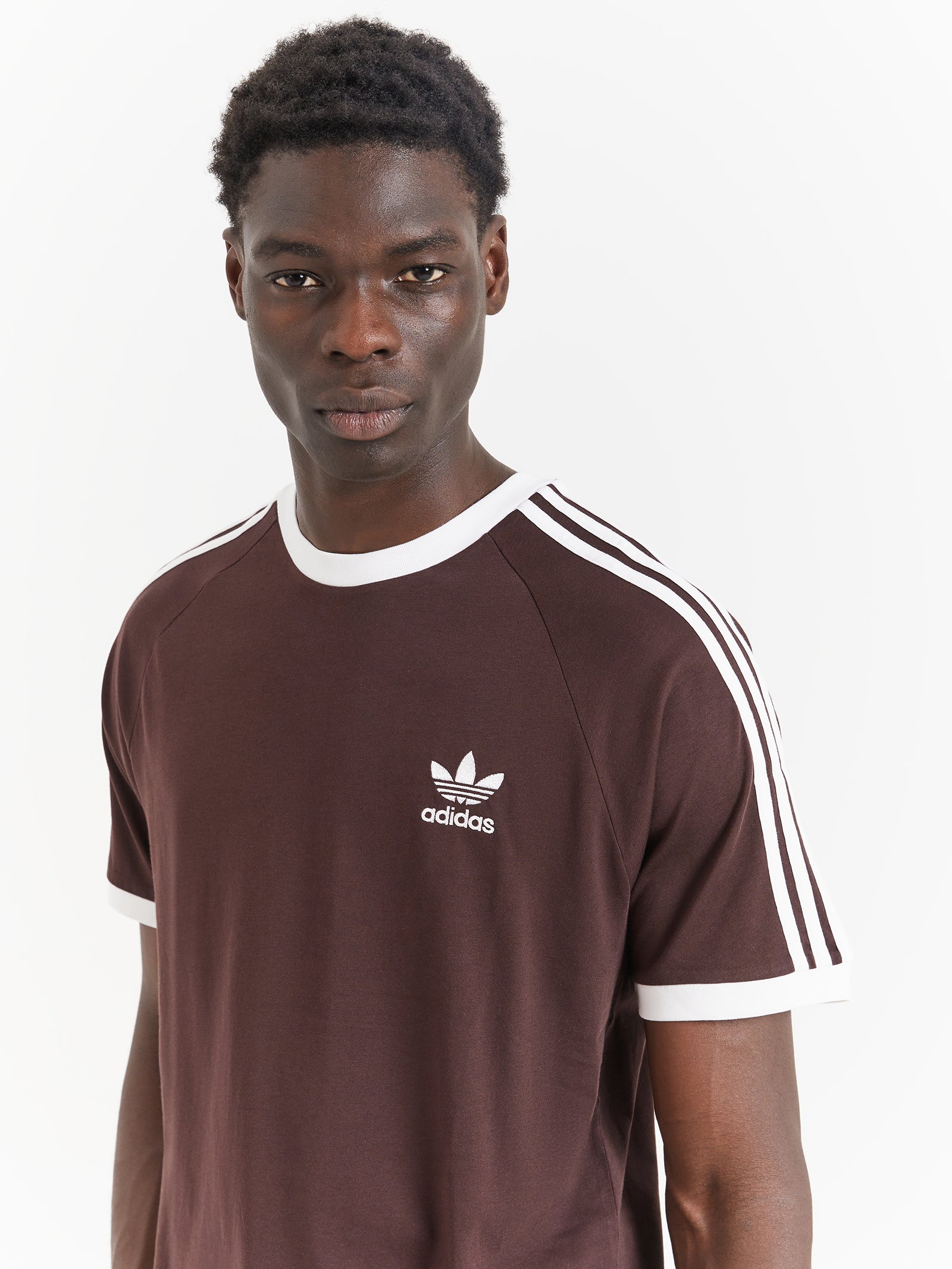 Adicolor Classics 3-Stripes T-Shirt in Shadow Brown