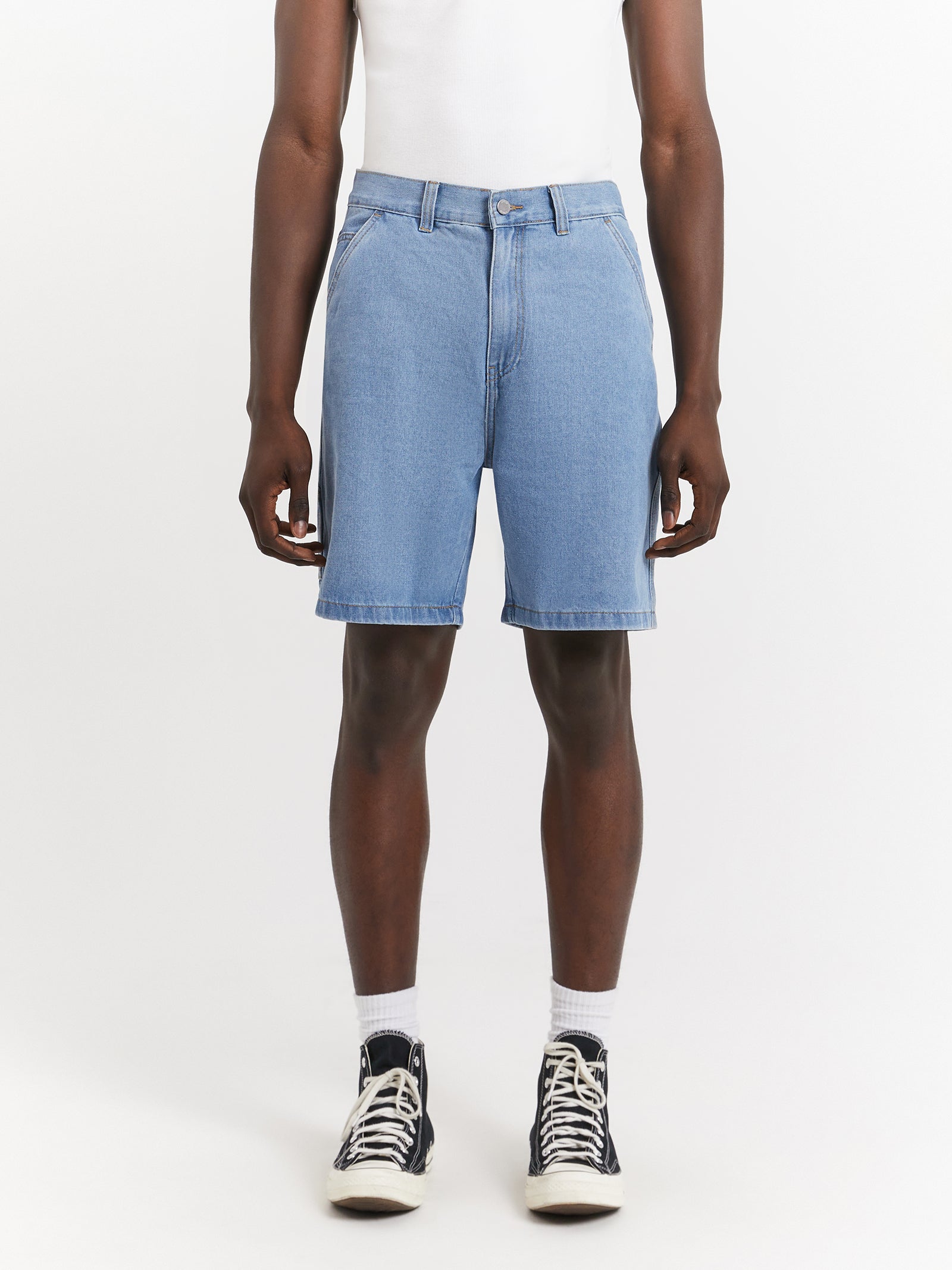 Stussy Carpenter Shorts in Mid Blue Mid blue | Glue Store