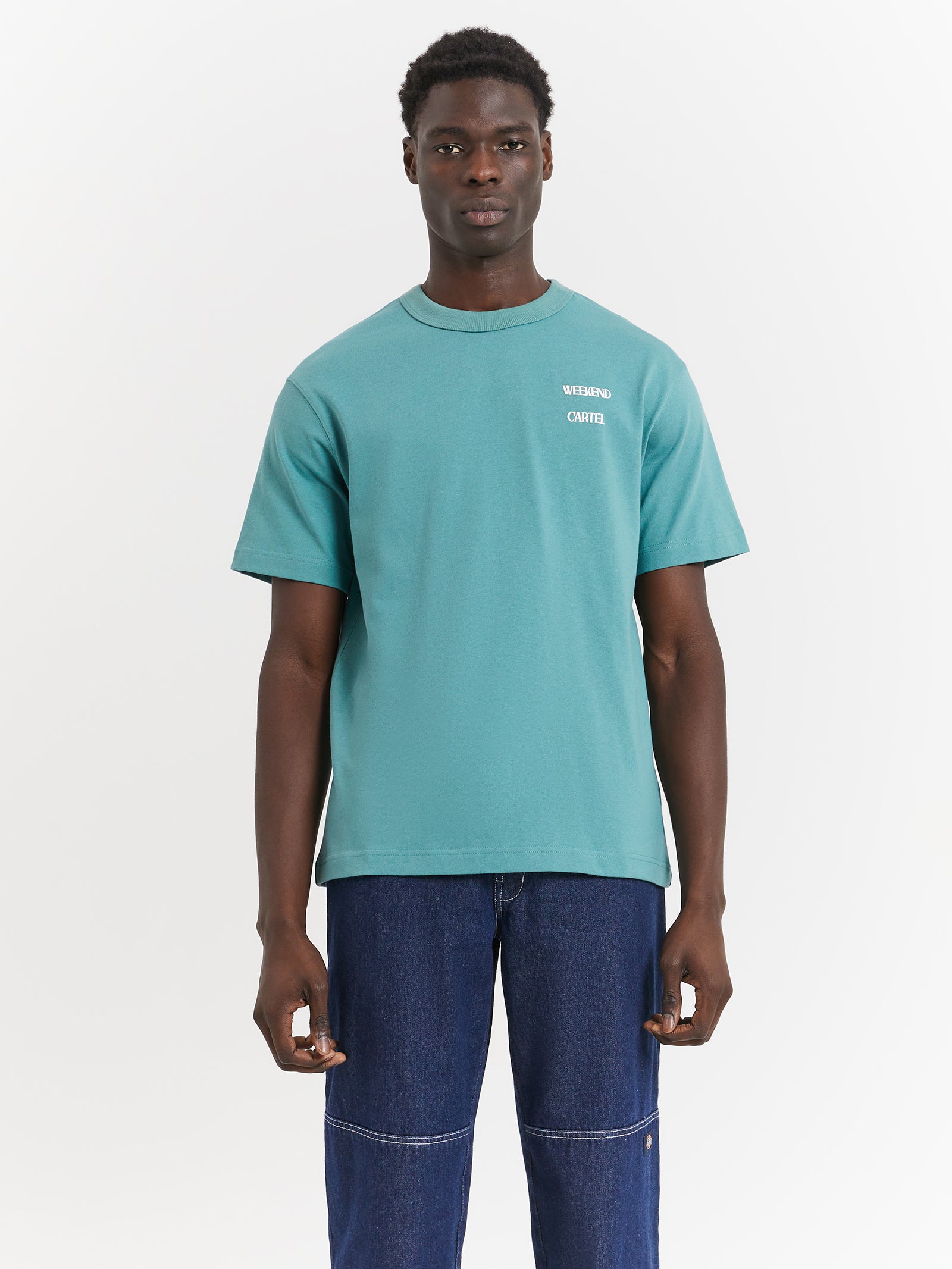 Cartel Logo T-Shirt in Teal - Glue Store