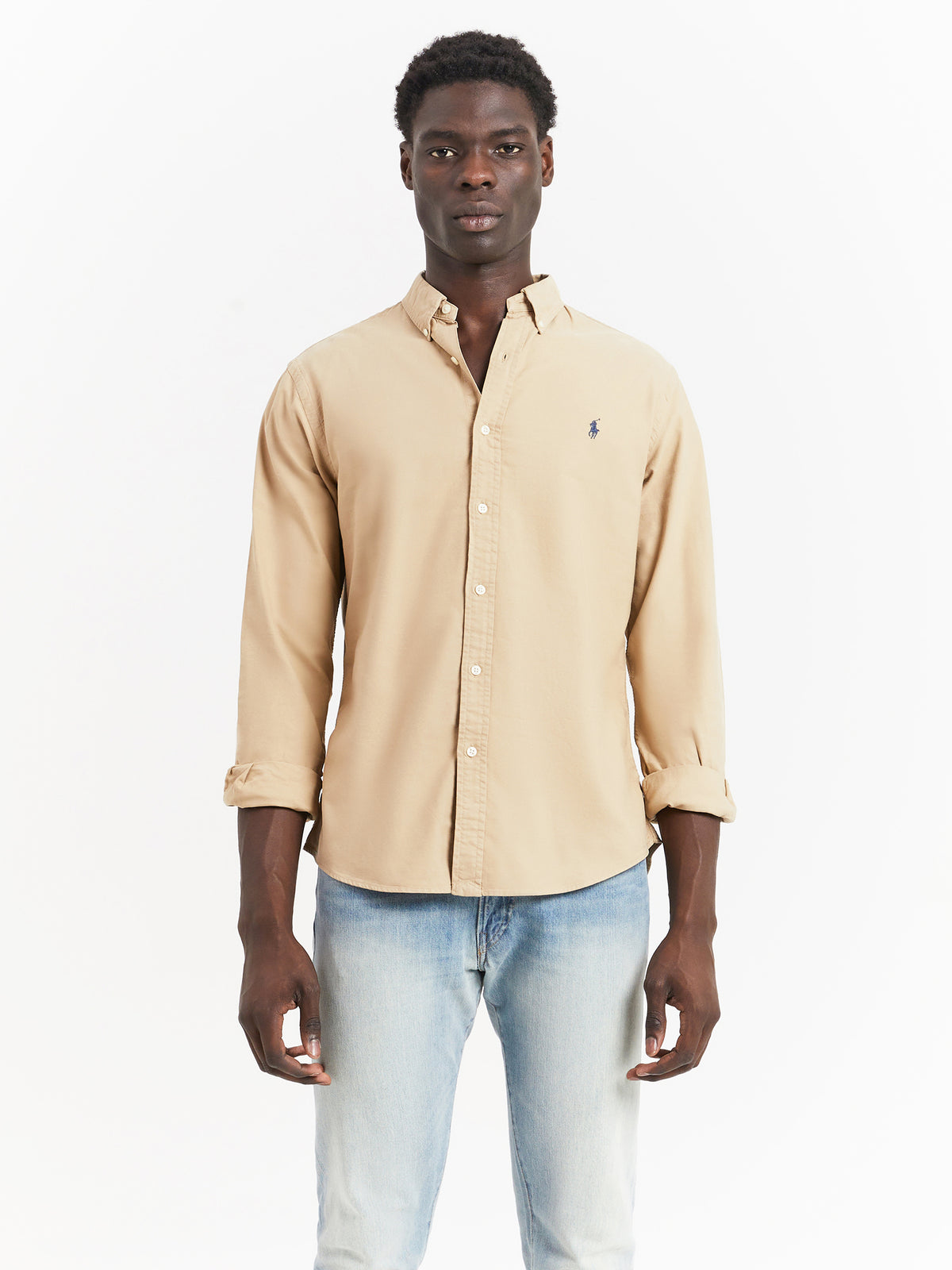 Polo Ralph Lauren 40/1 GD Oxford Shirt in Surrey Tan | Surrey Tan