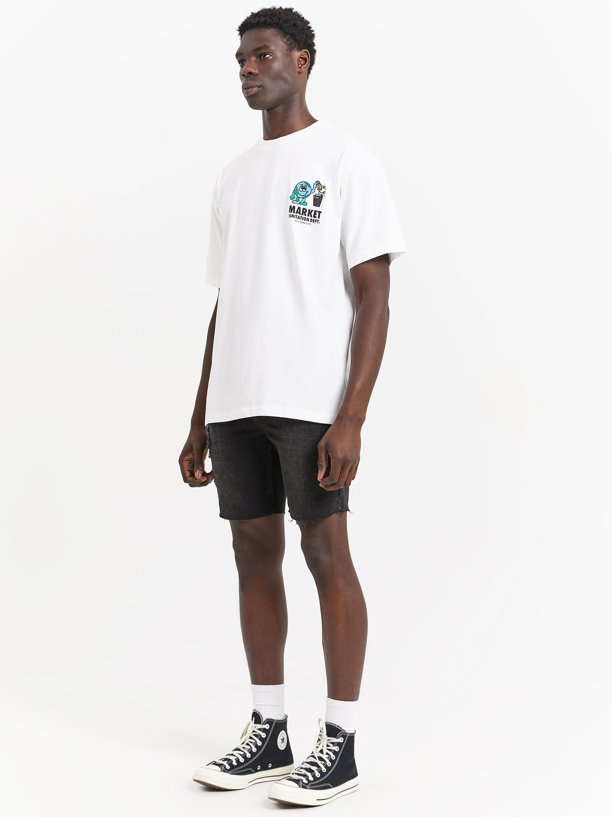 Market Sanitation Dept T-Shirt in White | White