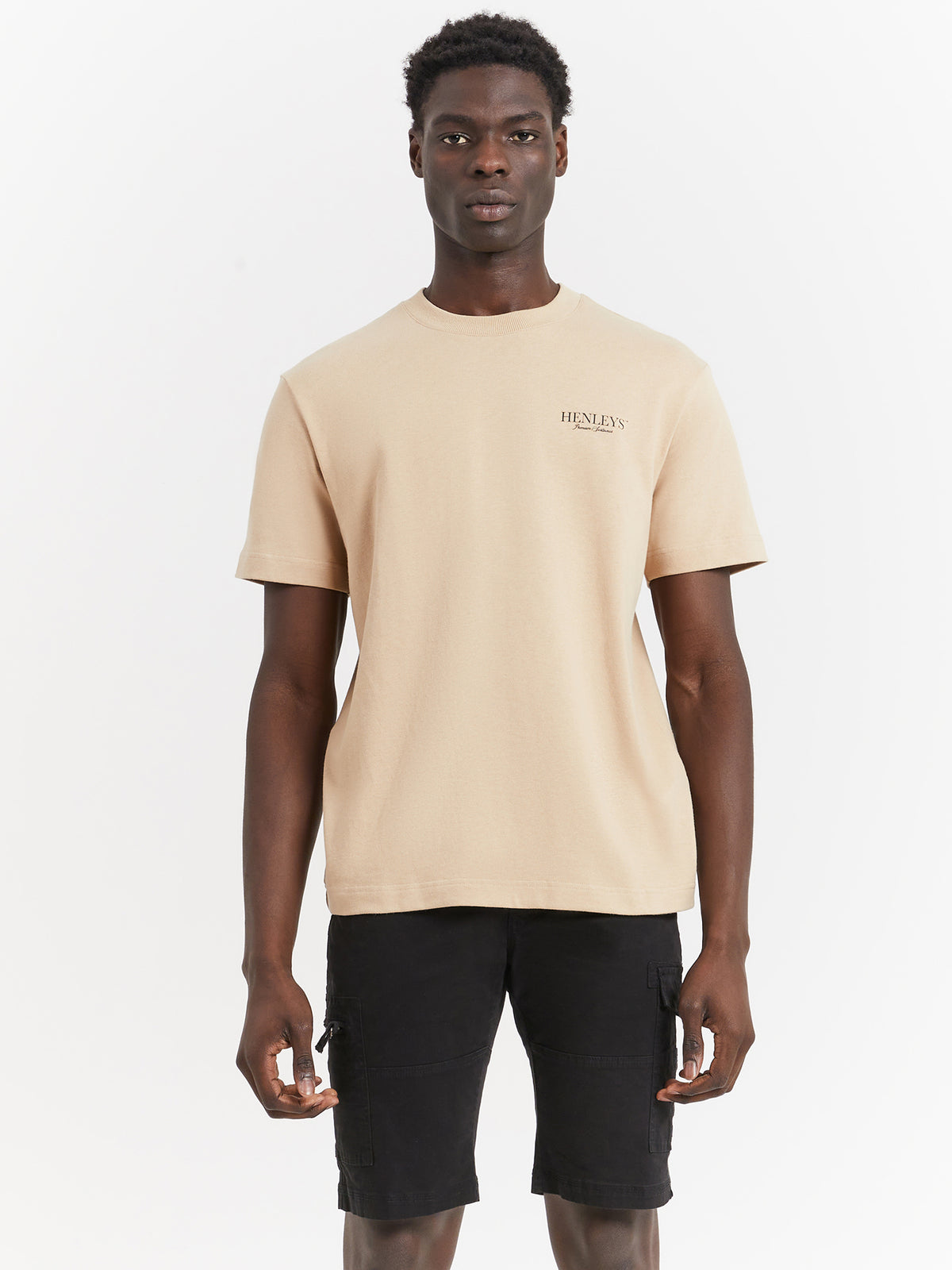 Henleys Crest T-Shirt in Bone | Bone