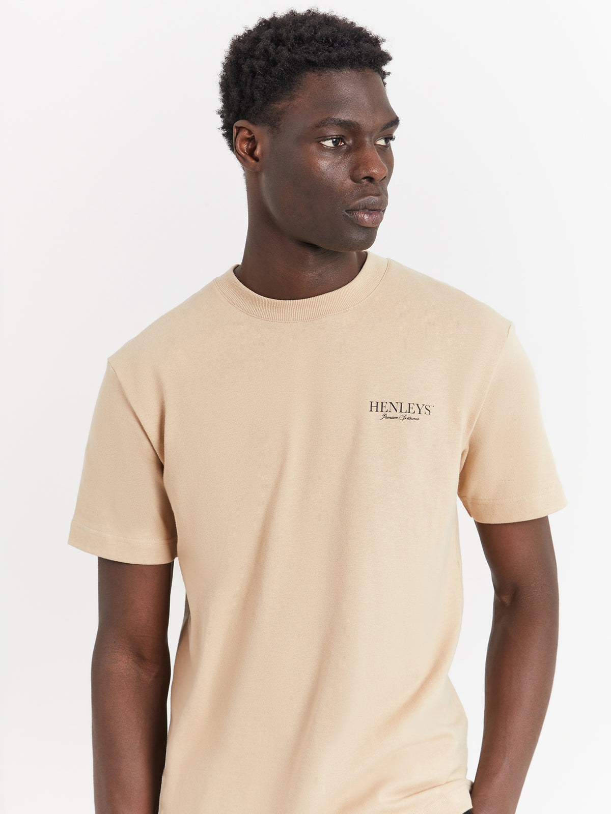 Henleys Crest T-Shirt in Bone | Bone