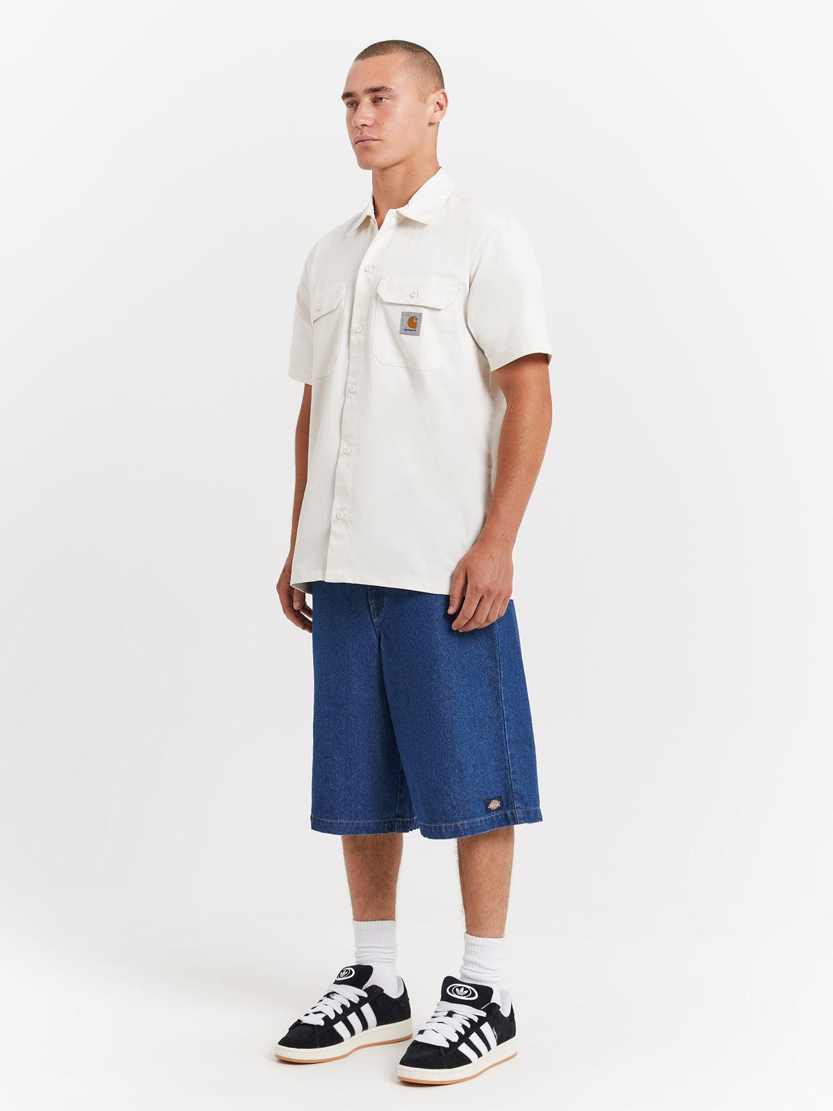 Carhartt Wip Short Sleeve Master Shirt in Wax White | Wax