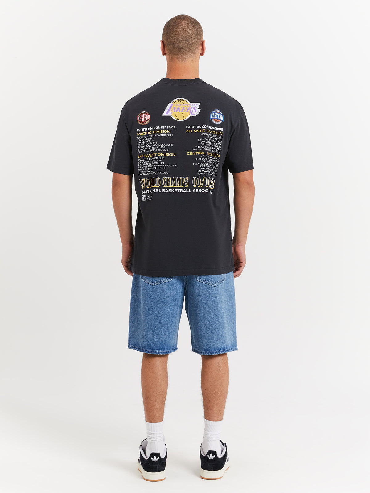 Mitchell & Ness Champs Band T-Shirt in Faded Black | Faded Black