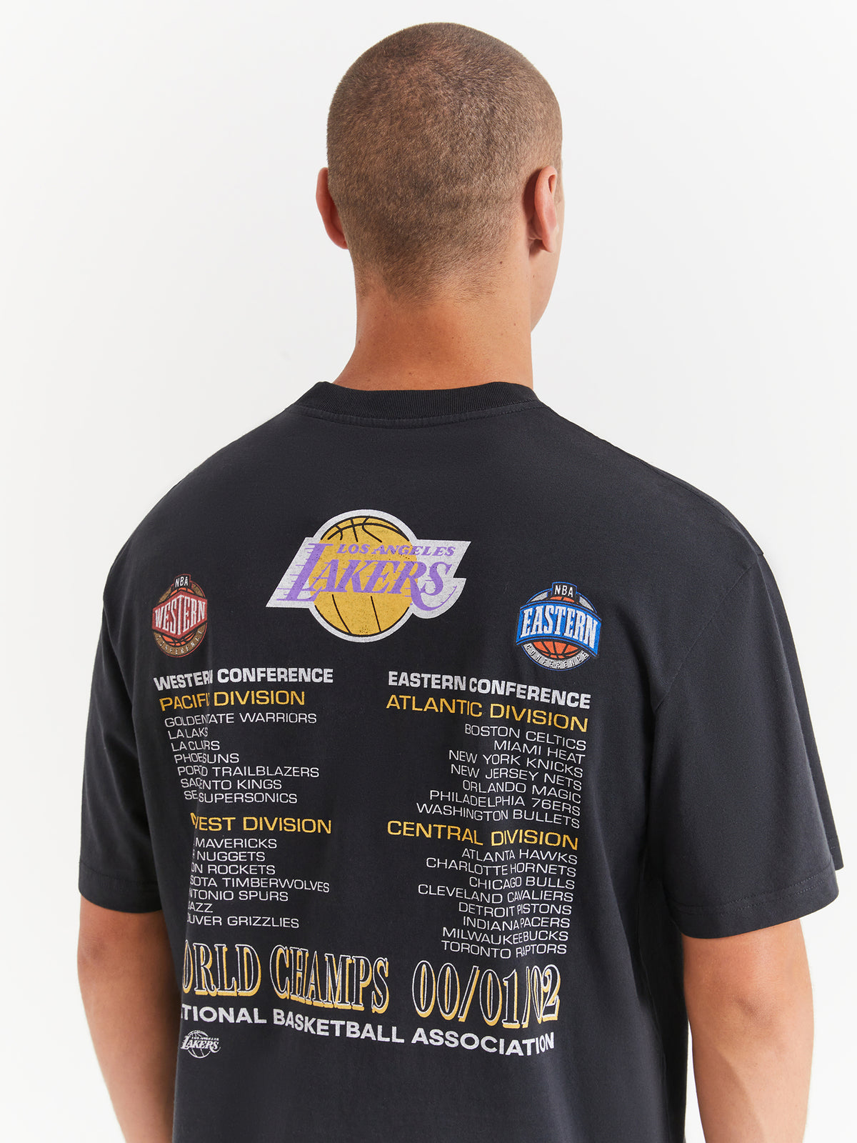 Mitchell & Ness Champs Band T-Shirt in Faded Black | Faded Black