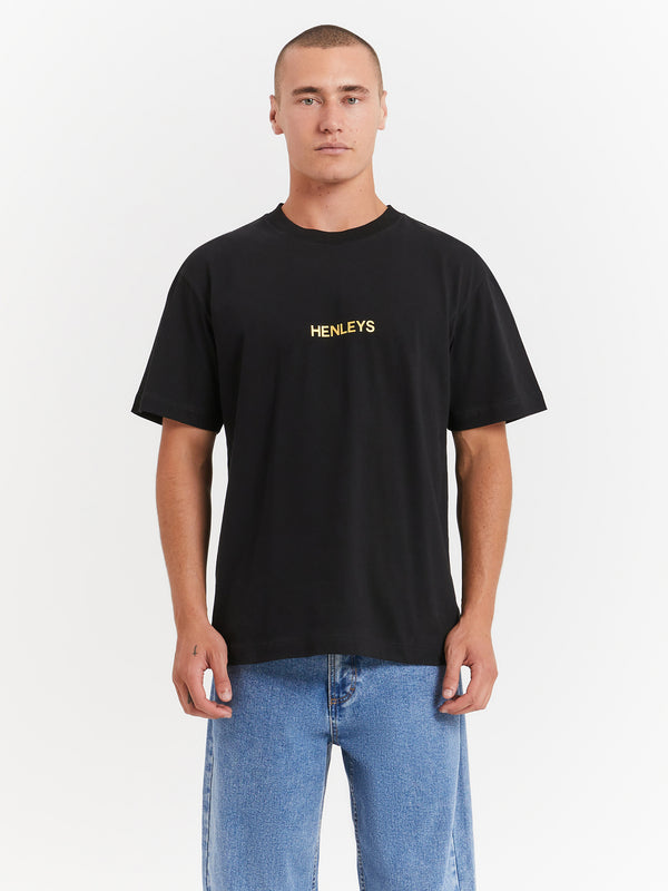 Henleys Statement T-Shirt in Black Black | Glue Store