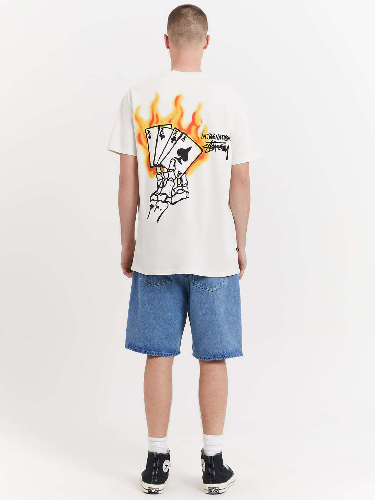 Stussy Read Em N Weep Heavyweight T-Shirt in Pigment Washed White | Pigment Washed White